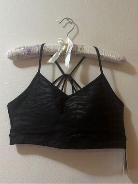 DKNY Sport Strappy Black Sports Bra-NWT